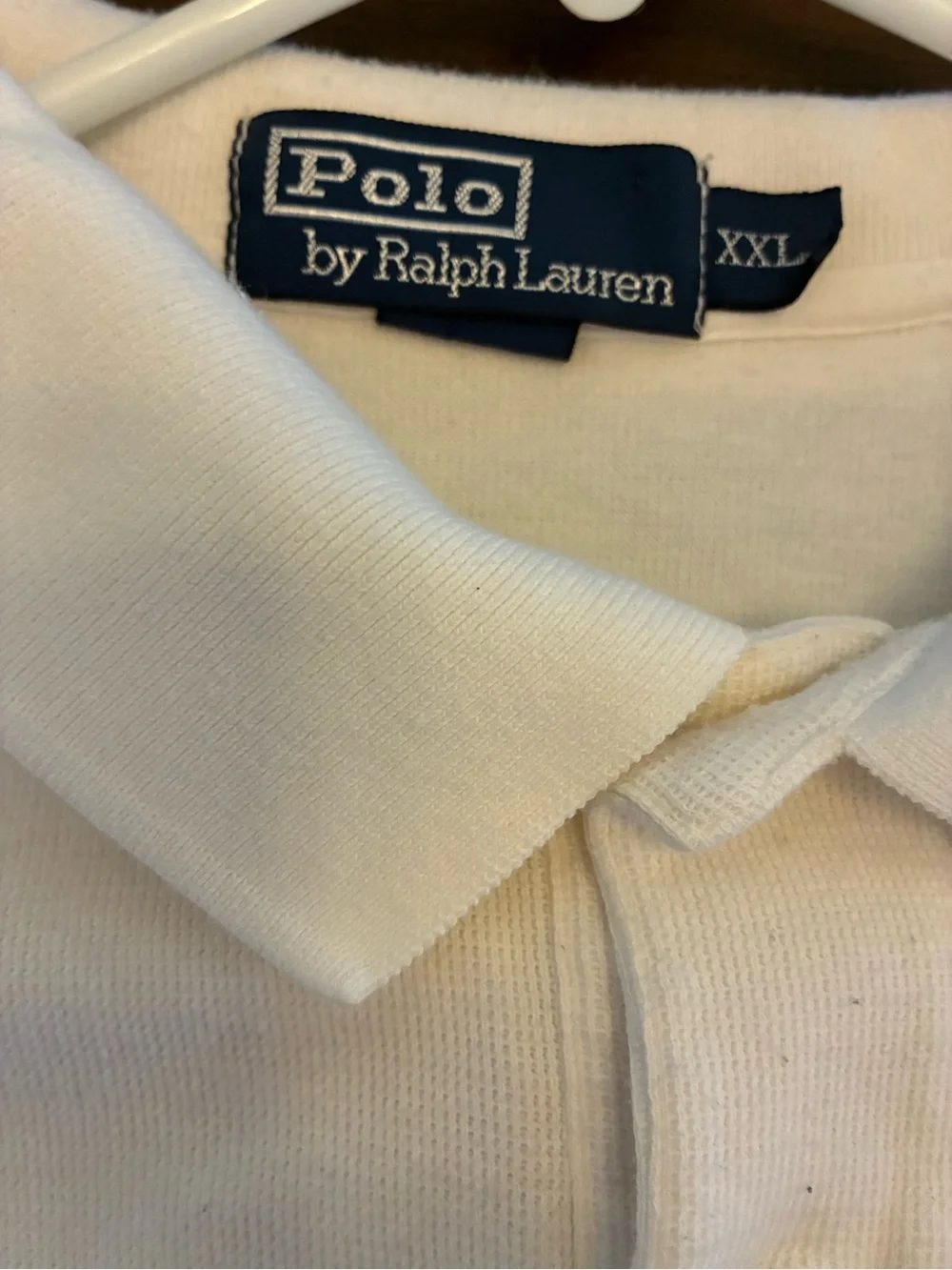 Polo by Ralph Lauren White Polo with Navy and Dark Green Stripes